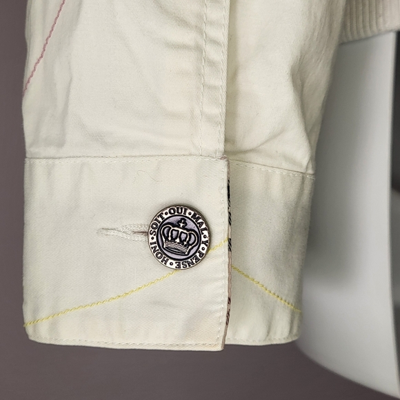 Burberry of London White Moto Jacket size XLarge - Picture 5 of 8